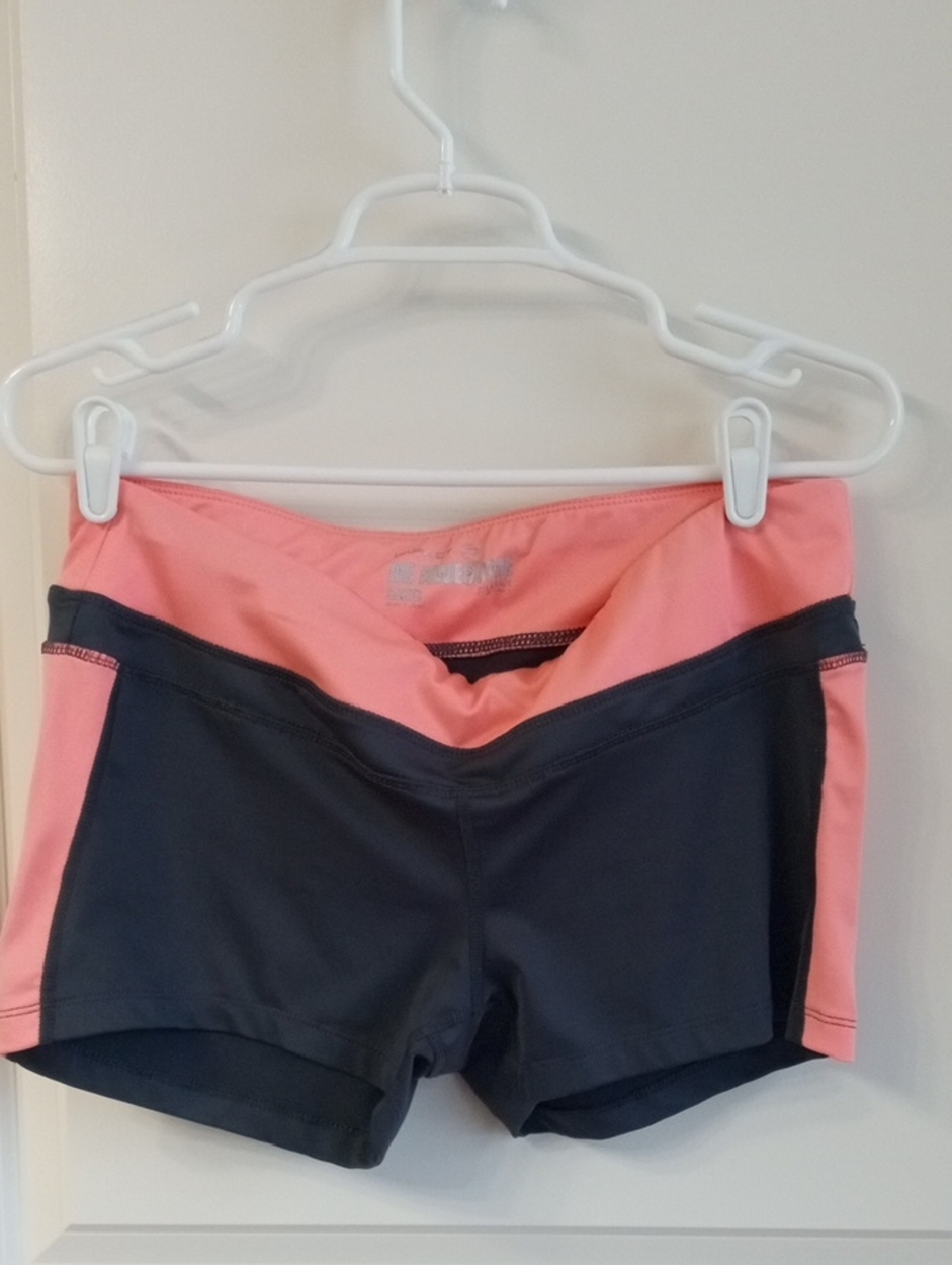 Jillian Michaels Charcoal Gray and Orange Performance Shorts